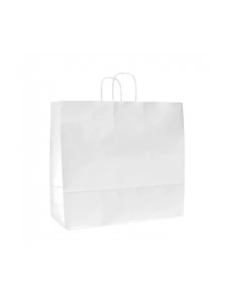 Sacchetti carta kraft bianca con misure di 42 x 37 x 13 cm