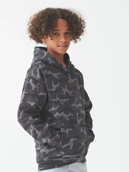 Felpa mimetica con cappuccio bambino 280 g/m² Just Hoods AWDis Camo