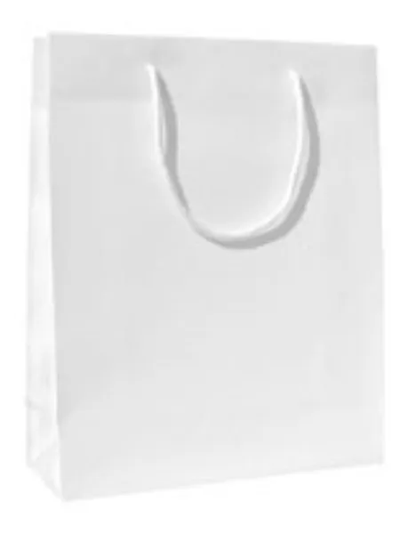 Buste di carta plastificate lucide 14 x 14 x 7 cm - 130 g/m²