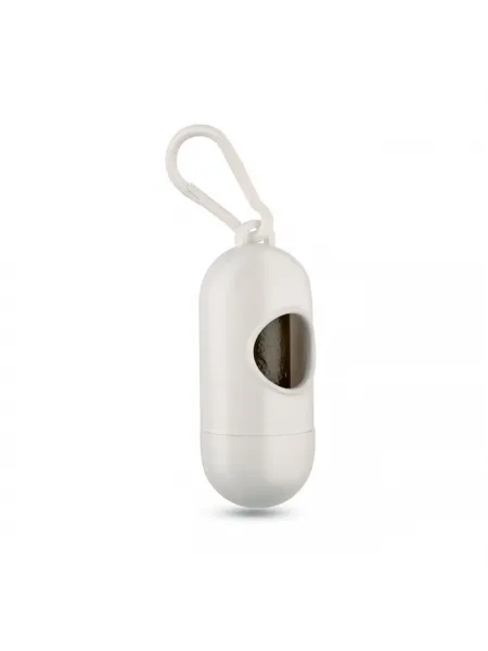 Porta sacchetti personalizzabile cilindrico con moschettone Tedy