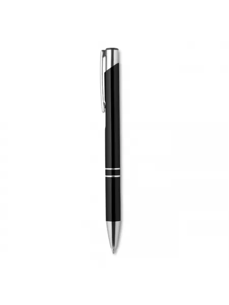 Penne gadget automatiche rifinite in alluminio con refill blu