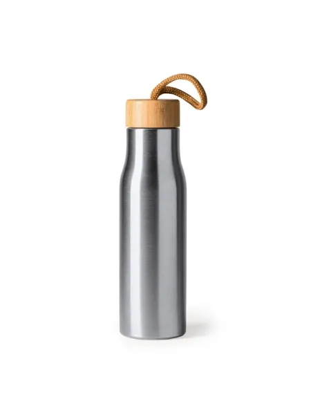 Borracce acciaio inox con coperchio in bamboo personalizzate Roly Sotos 600 ml