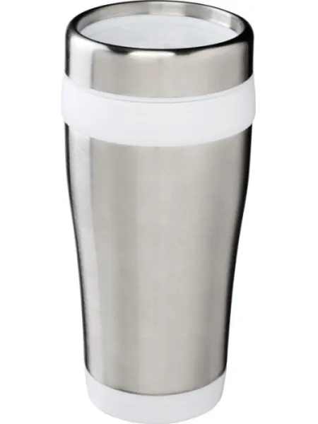 Bicchiere da viaggio termico in acciaio riciclato personalizzato Elwood 410 ml