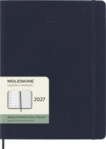 Agenda settimanale Moleskine con copertina morbida 12 mesi - XL - 25 x 19 cm