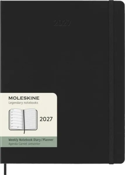 Agenda Moleskine settimanale 12 mesi formato XL con copertina rigida