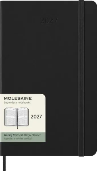 Agenda verticale 12 mesi formato L con copertina rigida Moleskine