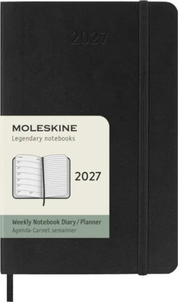 Agenda settimanale tascabile 12 mesi con copertina morbida Moleskine