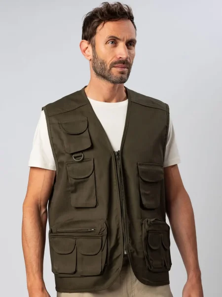 Gilet da lavoro personalizzabile Black Spider Gilet Reporter