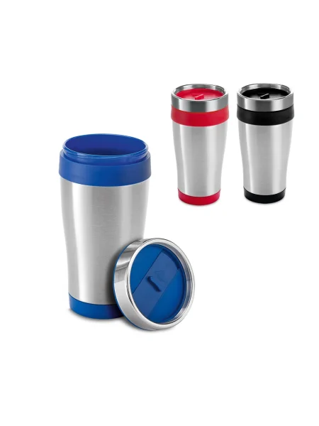 Bicchiere in acciaio inox e PP da viaggio 420 ml BATUM