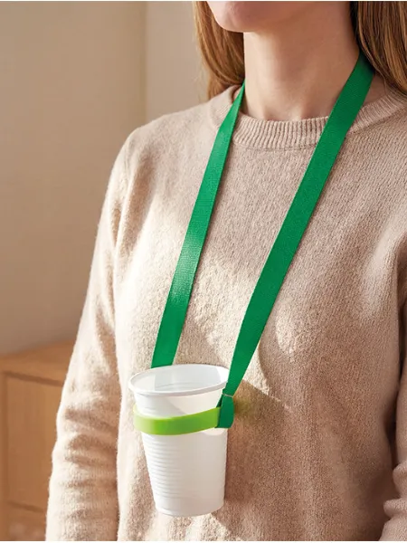 Lanyard in poliestere personalizzabile Portabicchiere