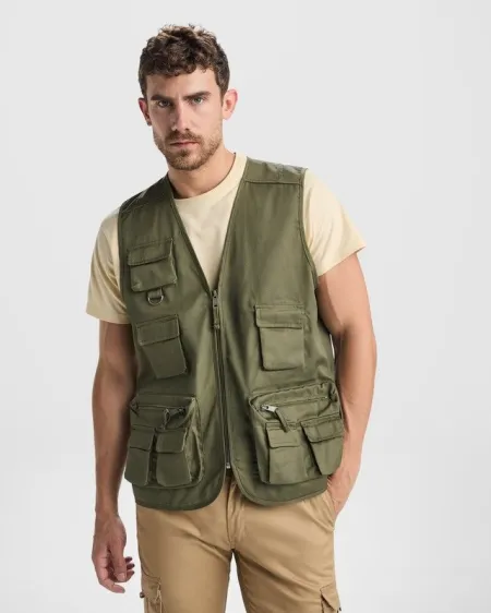 Gilet da lavoro con più tasche e scollo a V da 200 g/m² Roly Workwear Venera