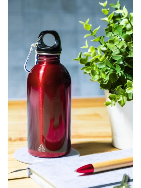 Borraccia acciaio riciclato 400ml con moschettone Ressuto