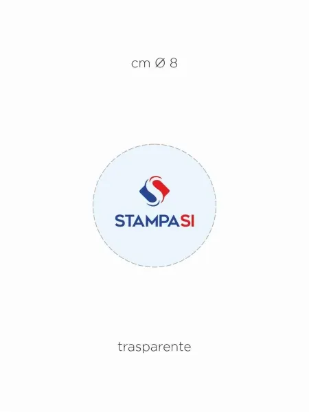 Etichette adesive in bobina trasparenti personalizzate